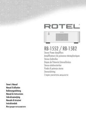 Rotel RB-1552 Amplificatore Manuale del proprietario