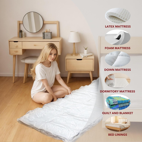 Queen/Full/Full-Xl Mattress Vacuum Bag for Moving and Storage, Vacuum Seal - Picture 4 of 12