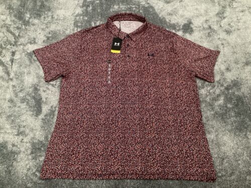 Under Armour Playoff Polo Shirt Mens 4XL XXXXL Geometric Print - Golf Polo - NEW