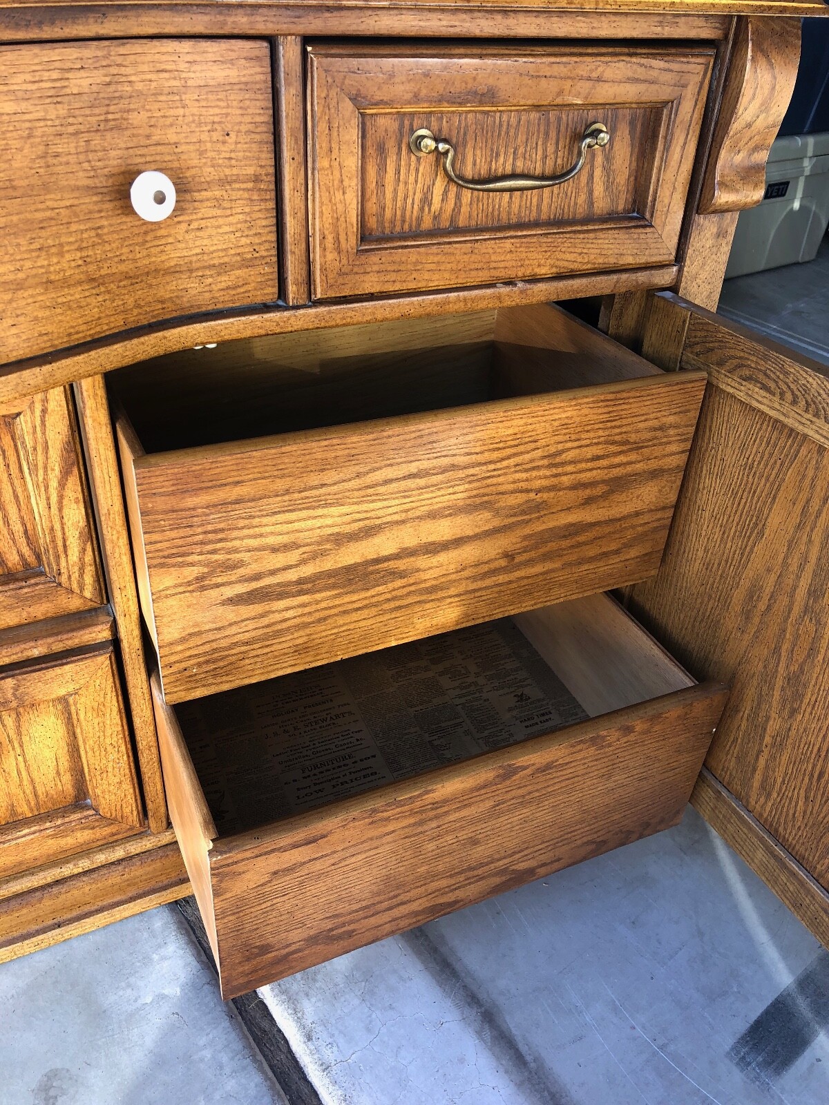Vintage Pulaski Keepsakes Dresser, Solid Oak Hooker Furniture RARE