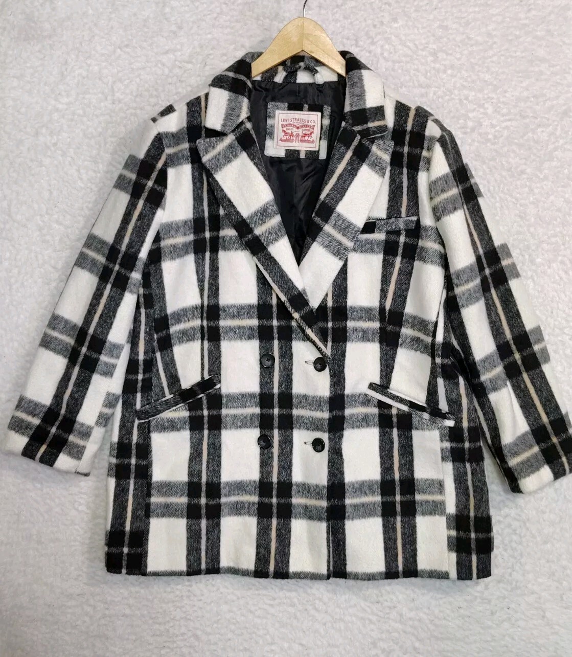 Levi's Wool Blend Double Breasted Blazer Jacket W… - image 14