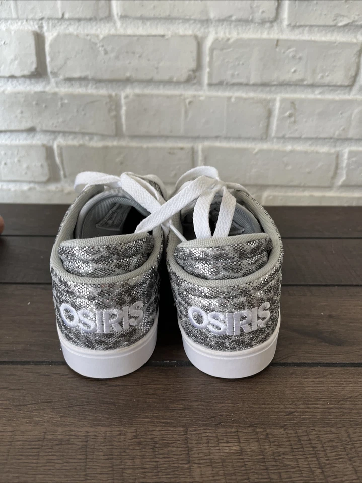 Osiris Zapatilla Plateada Leopardo Brillo Niños Jóvenes Niñas Zapatos Tenis Zapatos 6 Foto 4 de 4