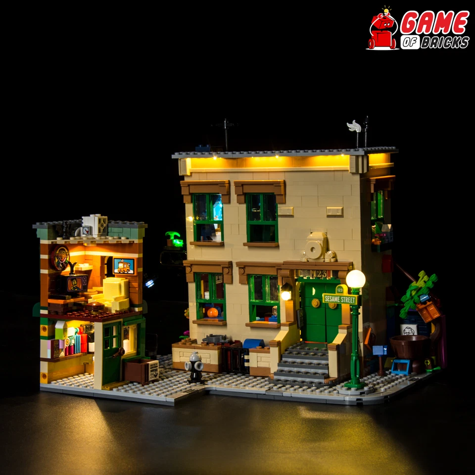 Kit de luces LED para 123 Plaza Sésamo - Compatible con Juego LEGO® 21324 (Estándar) Foto 2 de 4