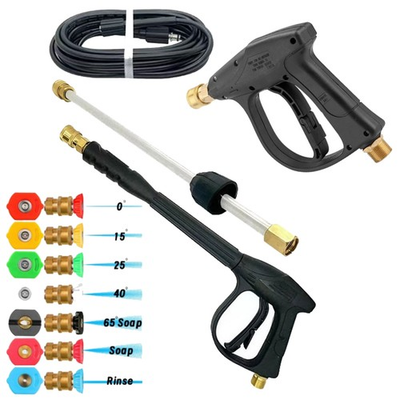 #ad 5800PSI High Pressure Car Washer Gun Spray Wand Lance Nozzle Hose Kit M22 14 $7.99