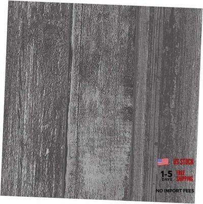 Vanleer Peel and Stick Floor Tiles, Grey, Wood-Look Vinyl 12''L x 12''W x 0.06''T