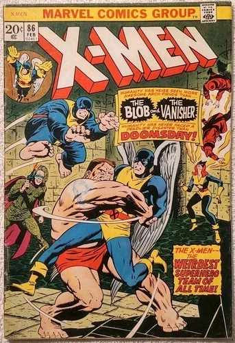 THE X-MEN #86 MARVEL COMICS FEBRUARY 1974 VS. THE BLOB & THE VANISHER VINTAGE!