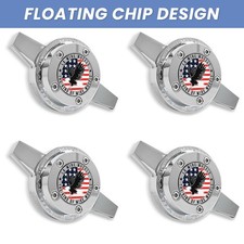 La Wire Wheels 2-bar Heavy Duty Floating Chip Knock-off Chrome 4pcs B2