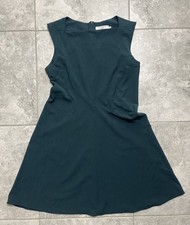 MM LAFLEUR Pauline A Line Dress Tailored Sleeveless WonderTex Teal Green sz 14
