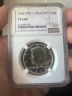 1964 Kennedy Half Dollar Type 1 Reverse Straight G PF67+* Star NGC Rare Variety