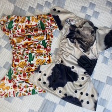 Lot Of 2 Pocket One Size Cloth Diapers Mama koala  Barnyard Bums New WOT