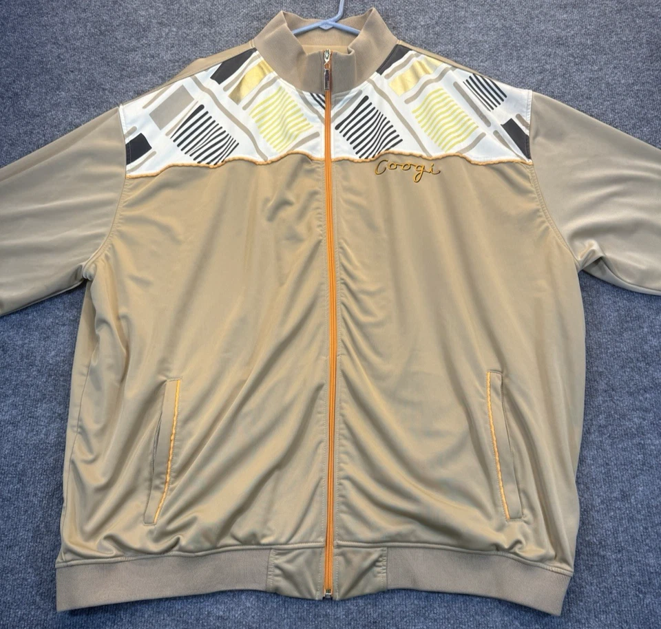 Chaqueta de chándal geométrica Coogi 6XL tostada para hombre Foto 2 de 4