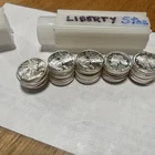 🔥ONE ROLL-FIFTY (50) 0.10 (1/10) Troy Ounce .999 Silver Walking Liberty Rounds