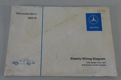 Electric Wiring Diagram Mercedes-Benz /8 W115 300 D (240 D 3.0) from 10/1974 - Bild 1 von 2