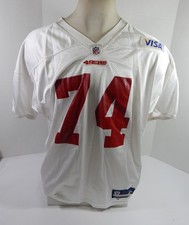 2009 San Francisco 49ers Joe Staley #74 Game Used White Practice Jersey 2XL 509