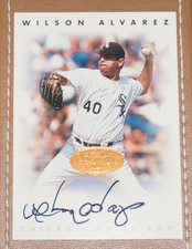 1996 Donruss Leaf Signature Series Wilson Alvarez Bronze Auto On-Card Autograph