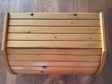 CESTA DE PAN, vintage, años 70, madera, abeto, grande