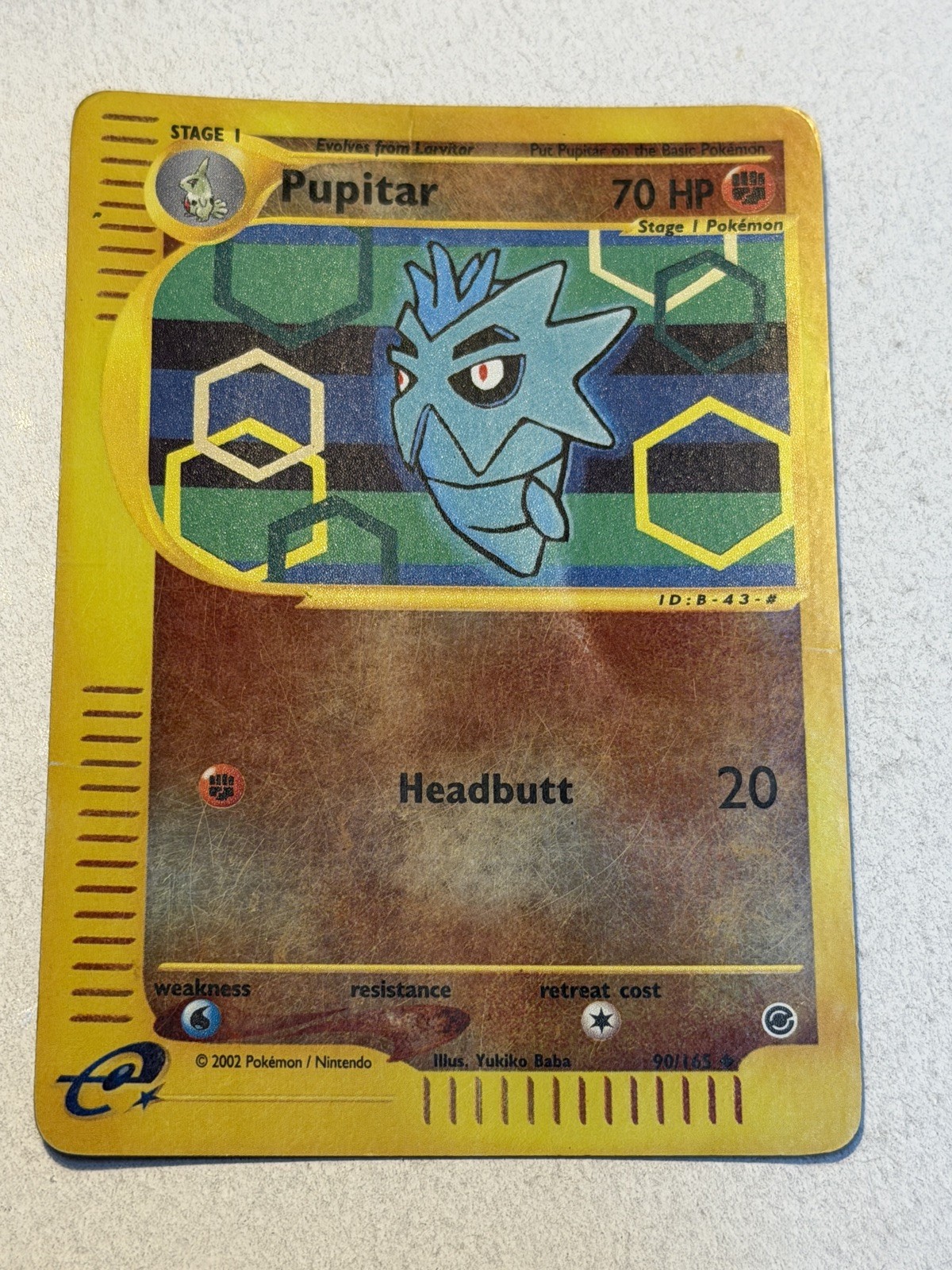 Pokémon TCG Pupitar 90/165 Reverse Holo Uncommon - Expedition Base Set -