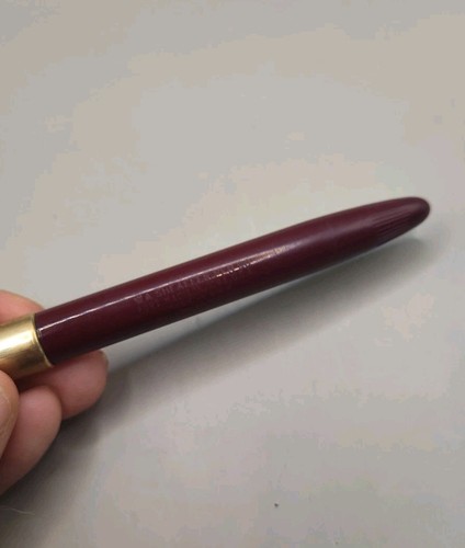 Bolígrafo de snorkel vintage 14K punto blanco borgoña W.A. Sheaffer Pen Company - Imagen 3 de 11