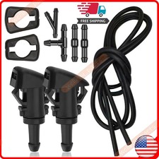 Car Windshield Wiper Washer Squirter Nozzle Spray Jet Kit Fluid Hose Universal