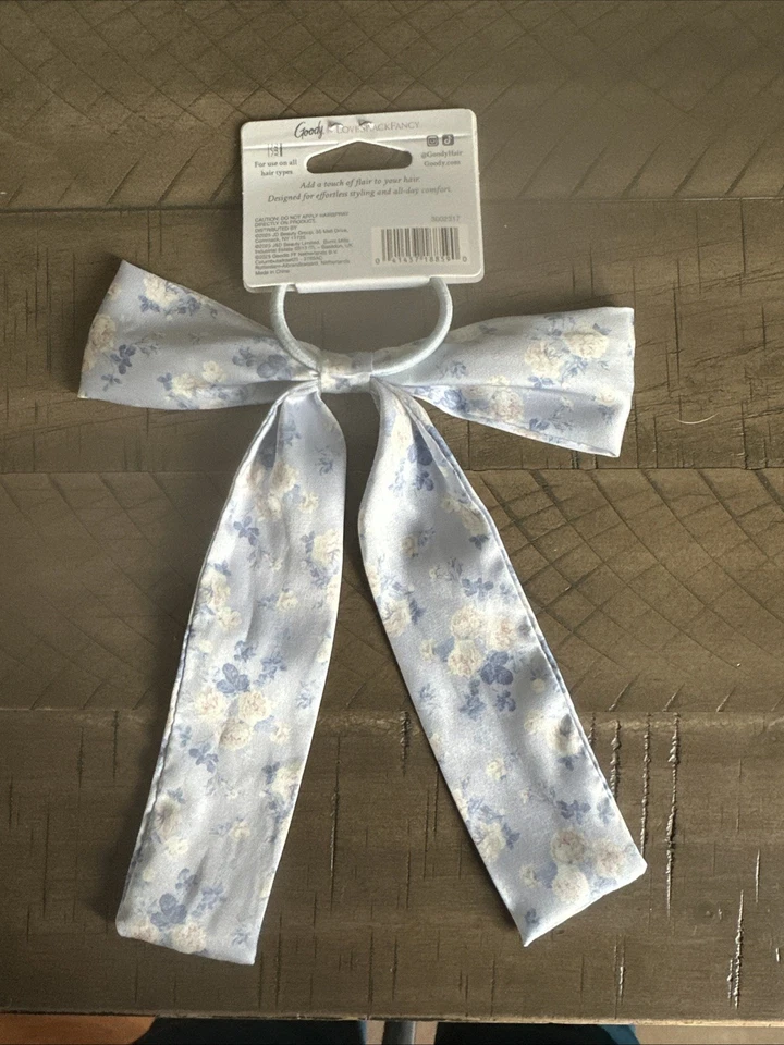 LoveShackFancy X Goody 🎀 Love Shack elegante arco satinado rosetas florecientes azules Foto 2 de 2