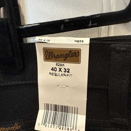 Men's Wrangler® Wrancher Black 82BK Dress Pants Size 40 X 32 NWT - Foto 6 di 6