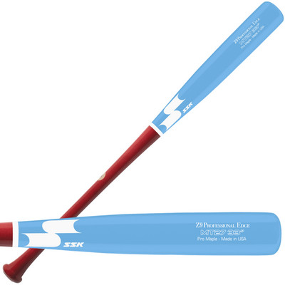 SSK Z9 Professional Edge MT27 Pro Maple Wood Baseball Bat   MT27 CHR/COL/WHT