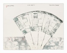 1980 William Sylvester Gamble Oil Painting Abstract Sumi-E Brushstroke Vintage