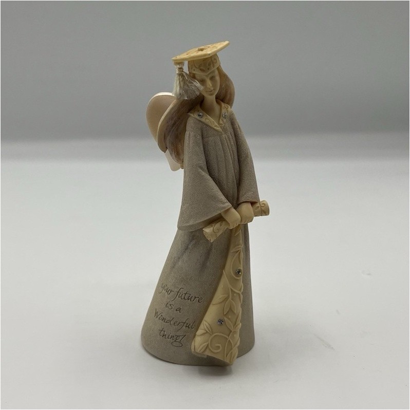 Foundations by Enesco Graduation Mini Angel Figurine Resin Beige Boxed 2017