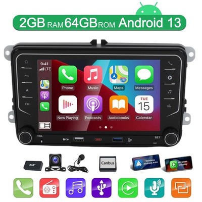 4+64G CarPlay Autoradio Android 13 Für VW GOLF 5 6 Passat Touran Tiguan GPS NAVI
