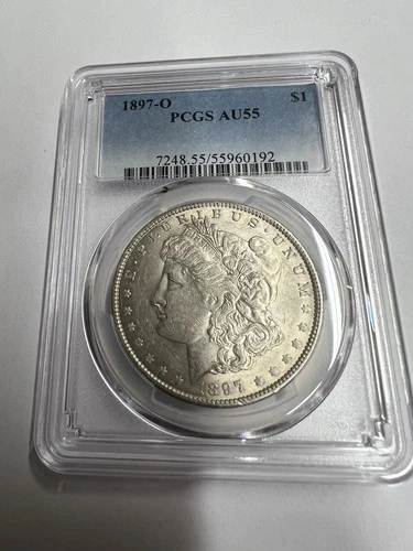 1897 O Morgan Dollar. PCGS AU55