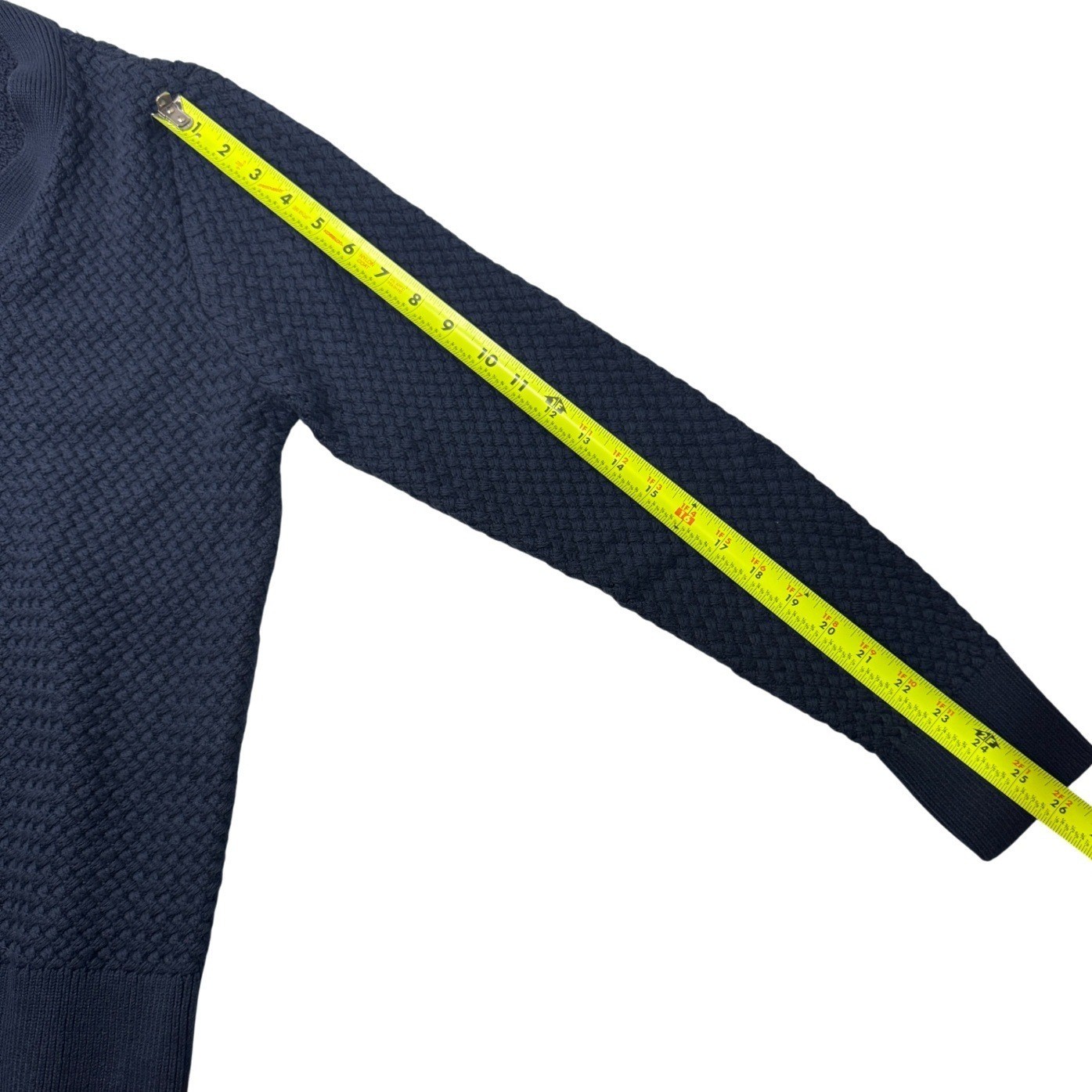 L.L. Bean Navy Blue Textured Knit Button Front Cardigan Sweater Women's Large