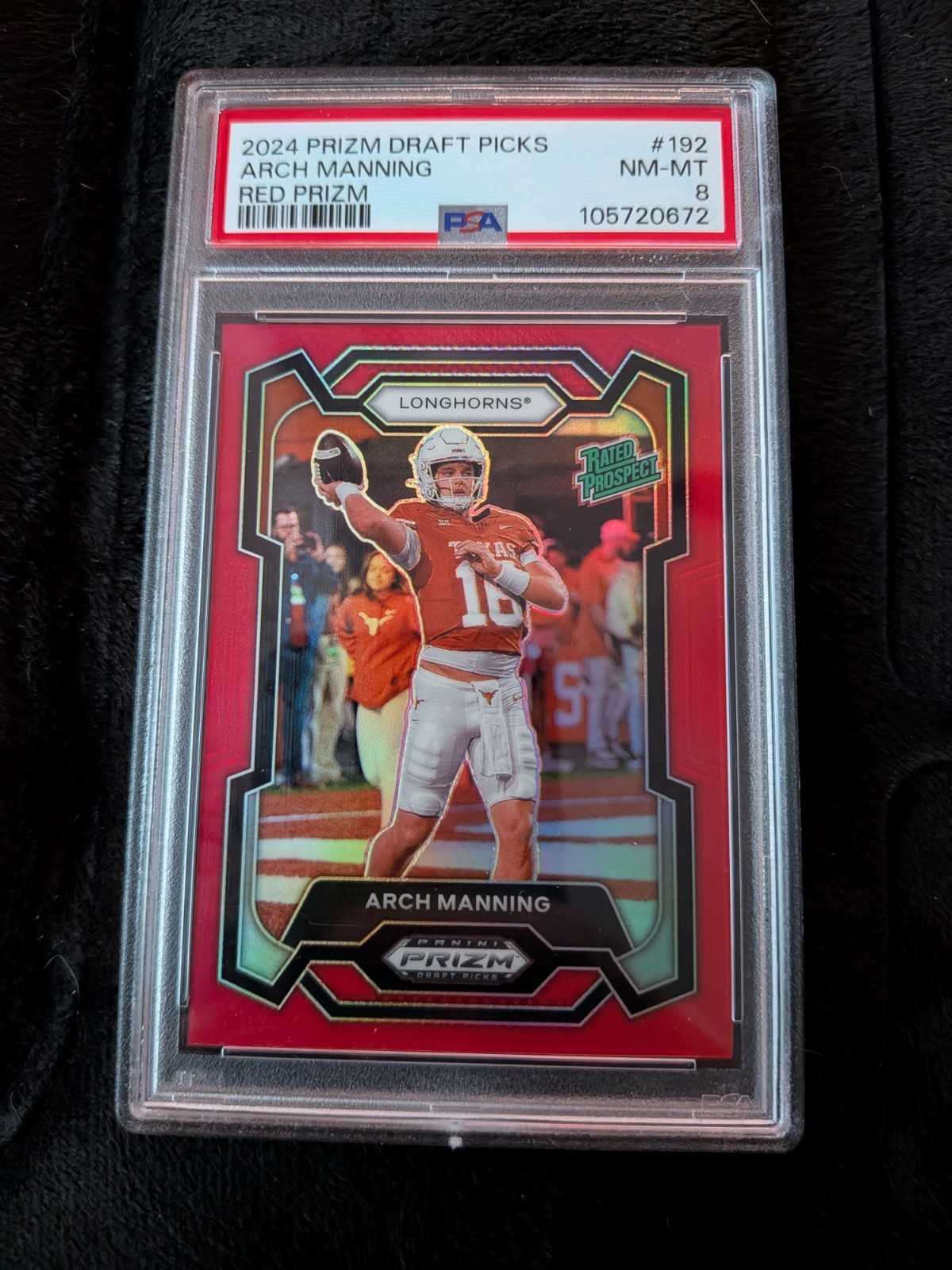 2024 Prizm Draft Picks - Rated Prospect Arch Manning #192 Red Prizm 094/299 (RC)