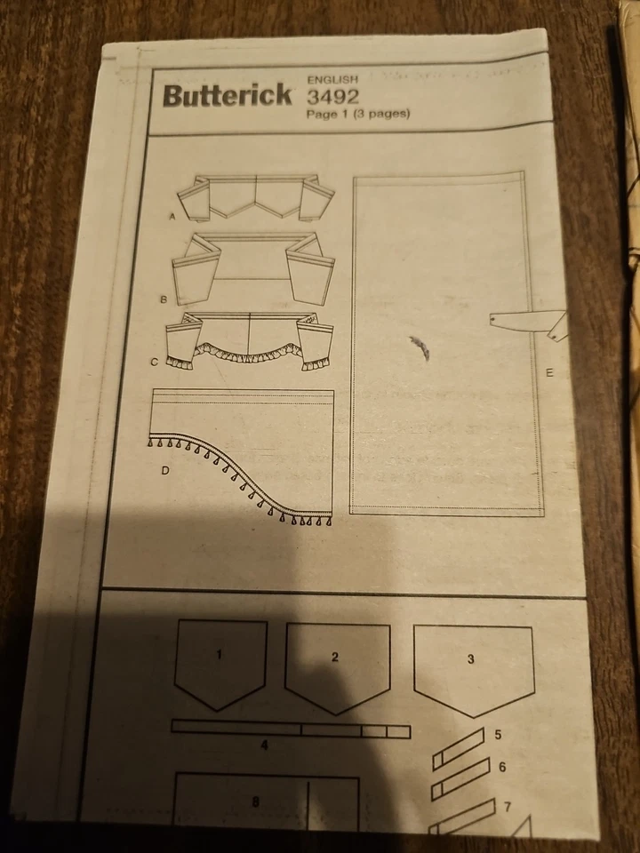 Butterick sewing pattern 3492 Waverly design window dressing drapes and valances - Image 2 of 3