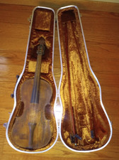 VINTAGE ANTIQUE KOHLER VIOLIN WITH BOW NEEDS REPAIR