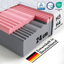 Matratze 80x200 Kaltschaum SELECT MAX DOUBLE Visco HR Schaum H3 H4 24 cm JERSEY