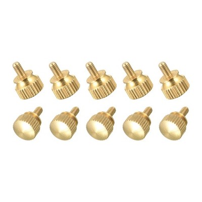 10Pcs M3x6mm Knurled Thumb Screw Repair Brass Shoulder Bolt Grip Fastener