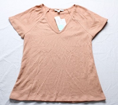 Threads 4 Thought Women's S/S Teresa Smocked Jersey Top WR4 Peach Medium NWT