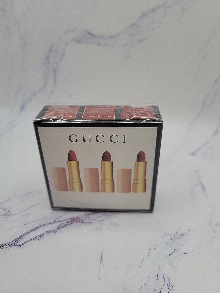 GUCCI リップスティック 3本セット トラベルリテールエクスクルーシブ GUCCI Rouge A Levres Mat Lip Colour Travel Set - 3 LIPSTICKS