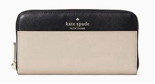      NWOT Kate Spade New York Staci Continental Wallet Warm Beige / Black