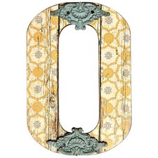 12 Rustic Wooden LETTER O Wall Decor Ornate 3D Metal Scrollwork Monogram NOS