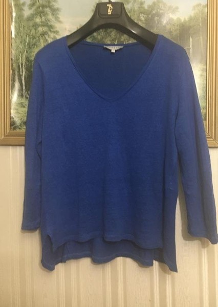 Women Sandro Pozzi Sweater Navy Linen 38 / M