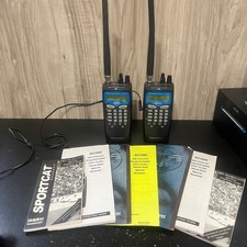 UNIDEN Bearcat Sportcat SC200 Portable Scanner set 2 w/manuals ac adapter tested