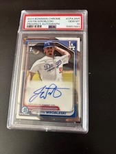 JUSTIN WROBLESKI LA DODGERS ROOKIE AUTO PSA 10 2024 BOWMAN CHROME GEM MINT READ