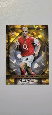 Topps Team Set FC Arsenal 2023-24 Gold Drip Dennis Bergkamp Cracked Ice