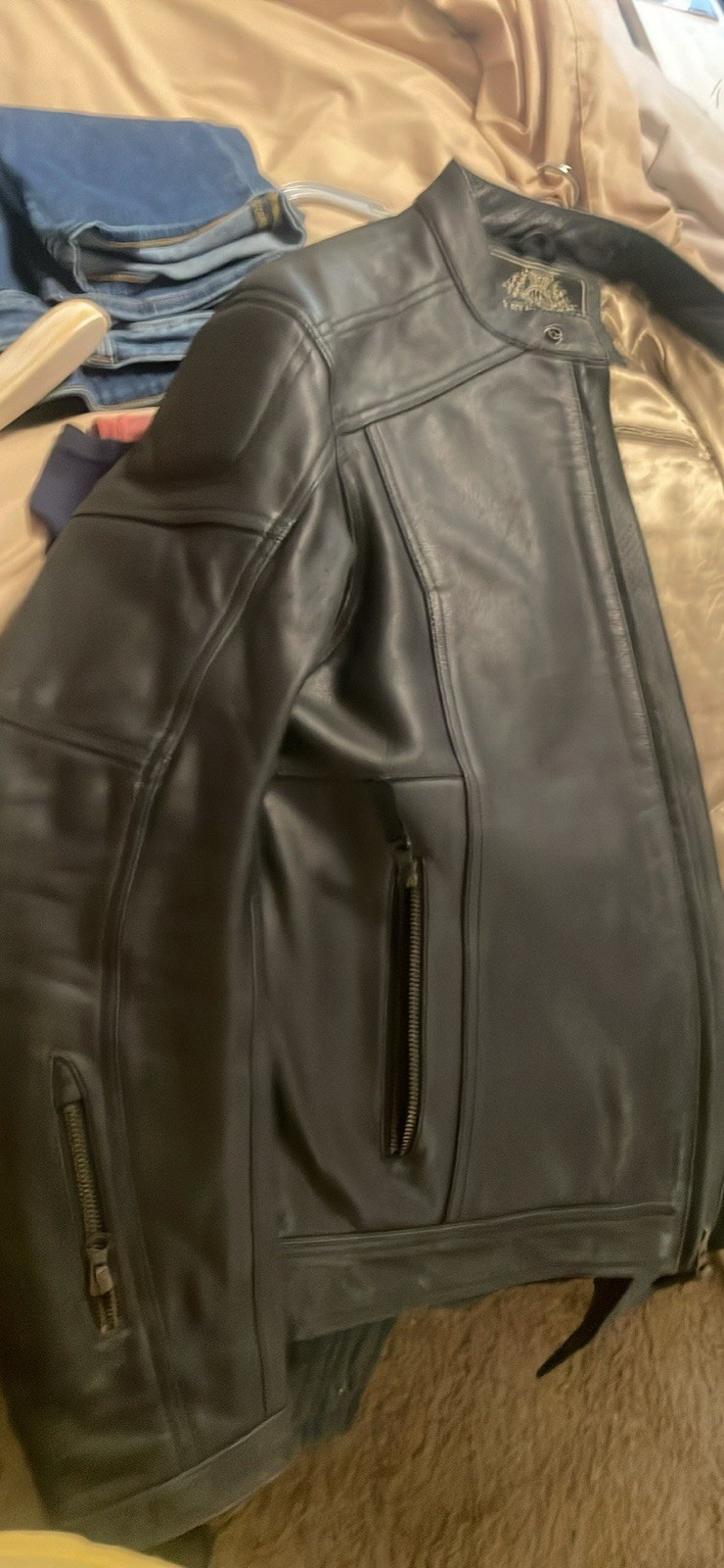 RSD Cafe Racer Jacket Men's Size XL Black Leather - second product detail image