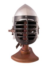 Medieval Combat Bascinet Helmet Bar Visor Armor Custom SCA HMB 18 Gauge Steel