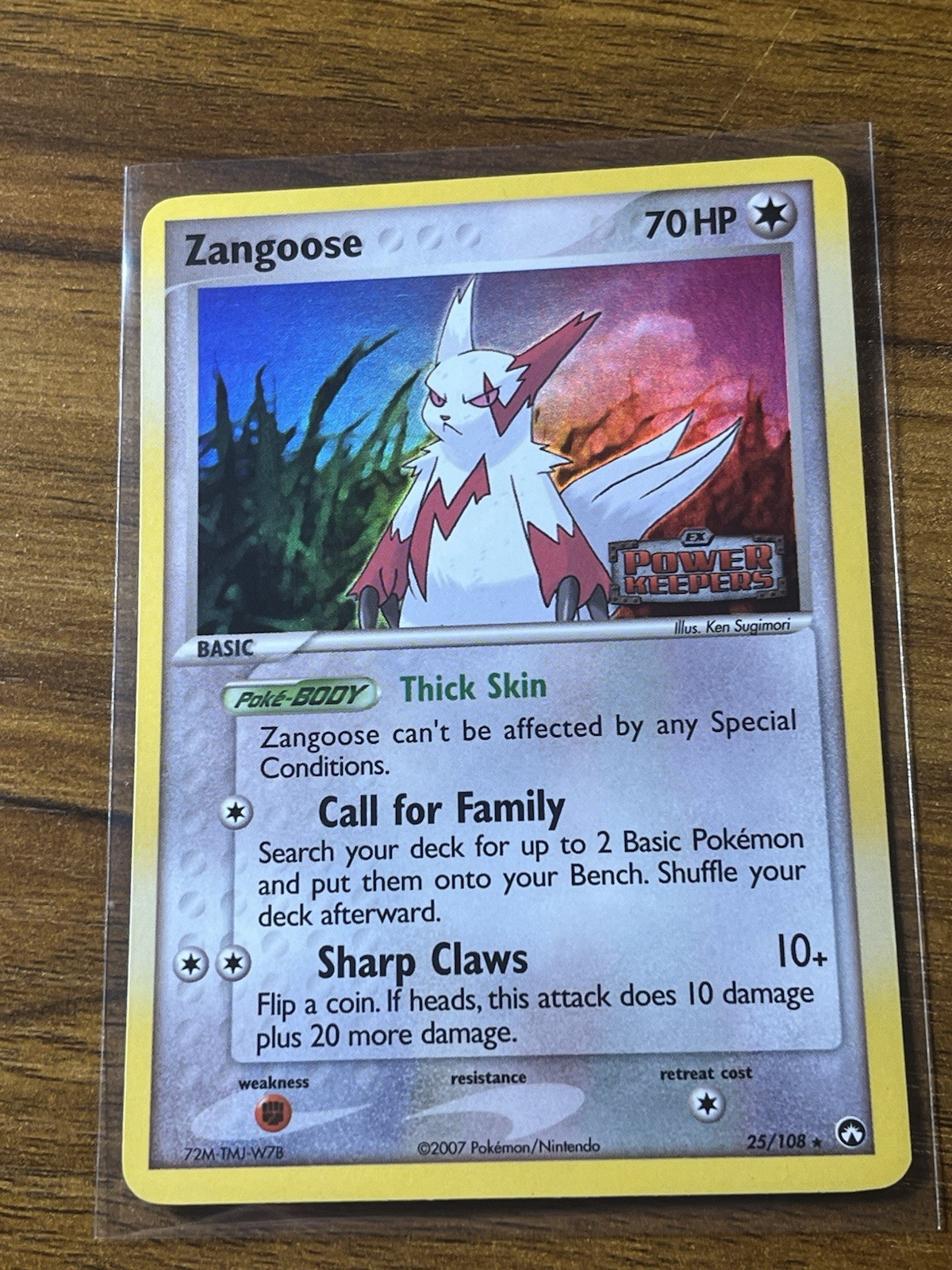 Zangoose 25/108 Power Keepers Reverse Holo Stamped LP