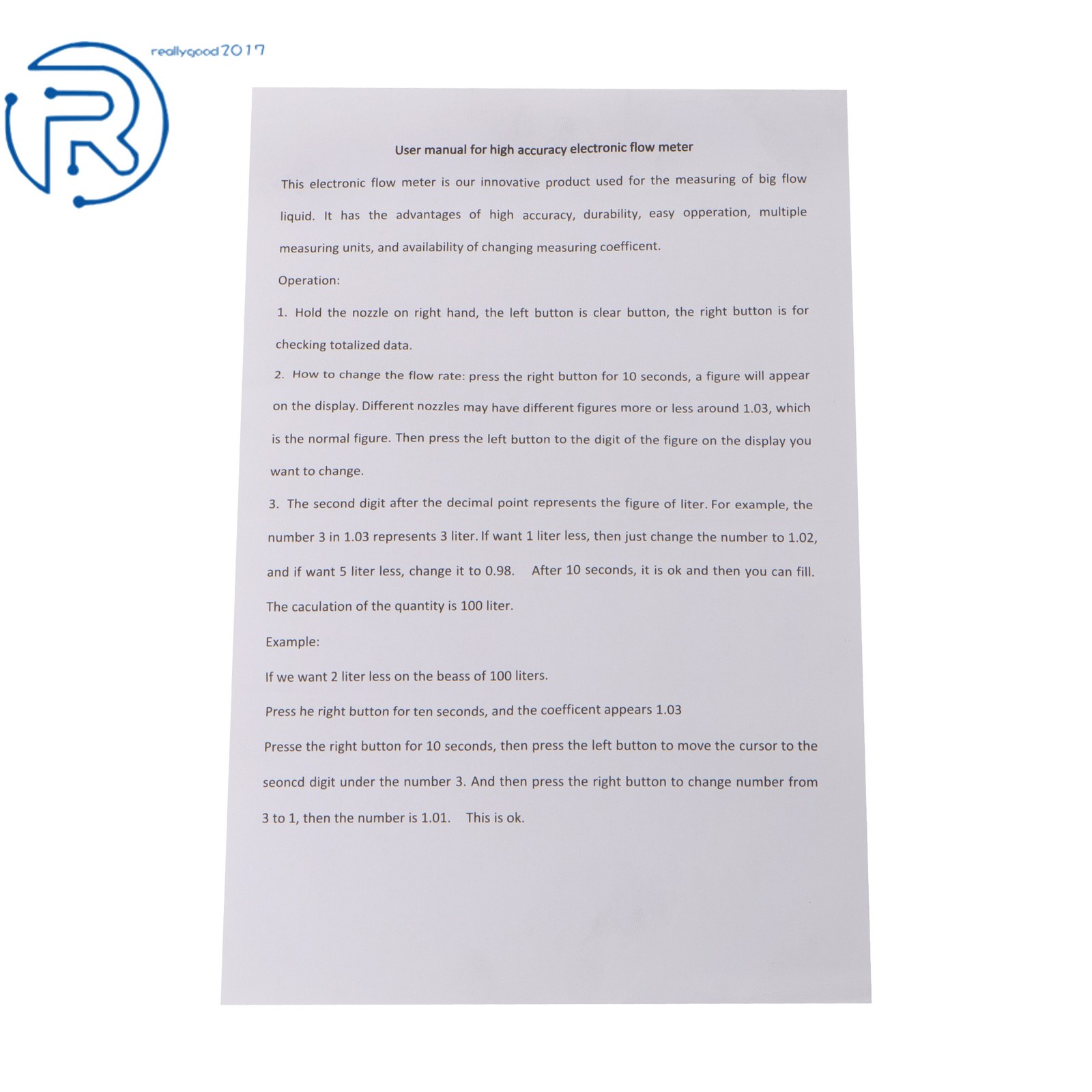 High Precision 1" Digital Flow Meter 2.6-26 GPM for Liquid Flow Measurement