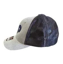 Richardson Low-Pro 115 Trucker Hat Gray Black Mesh Snapback