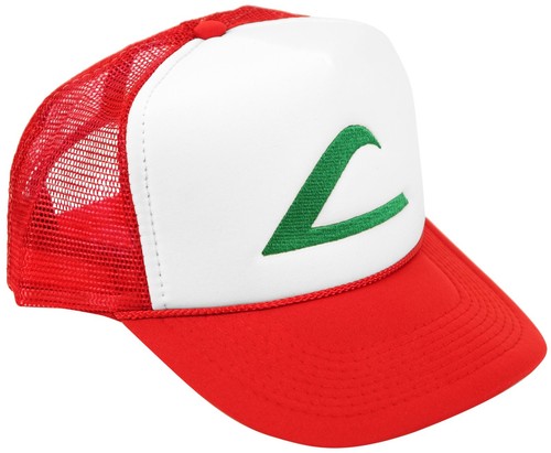 Ash Ketchum Cosplay Hat Mesh Cap with Plastic Snap Closure - Adult & Youth Sizes - 第 1/2 張圖片